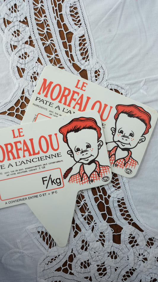 Etiquettes de prix "le morfalou" en plastique