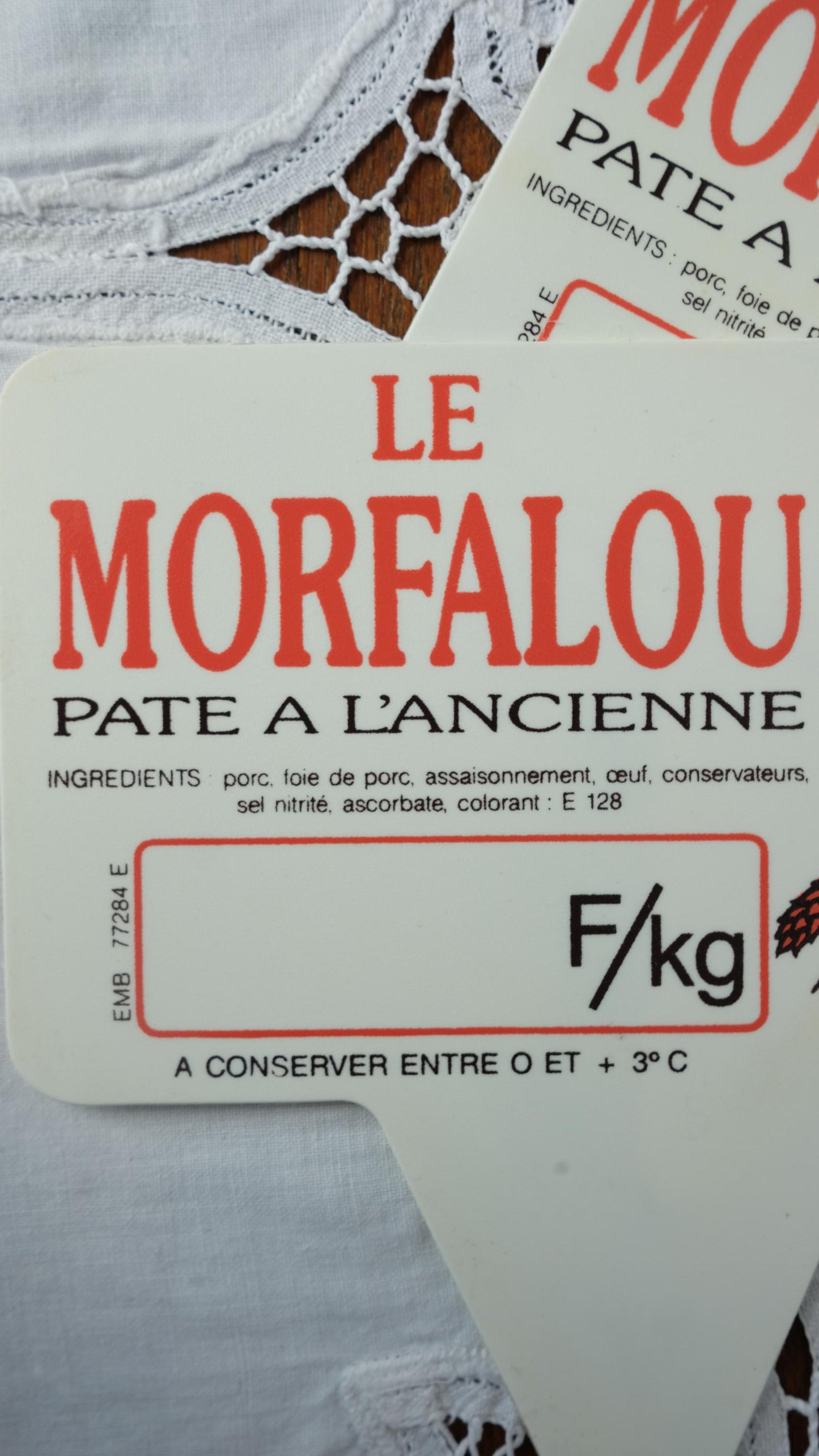 Etiquettes de prix "le morfalou" en plastique