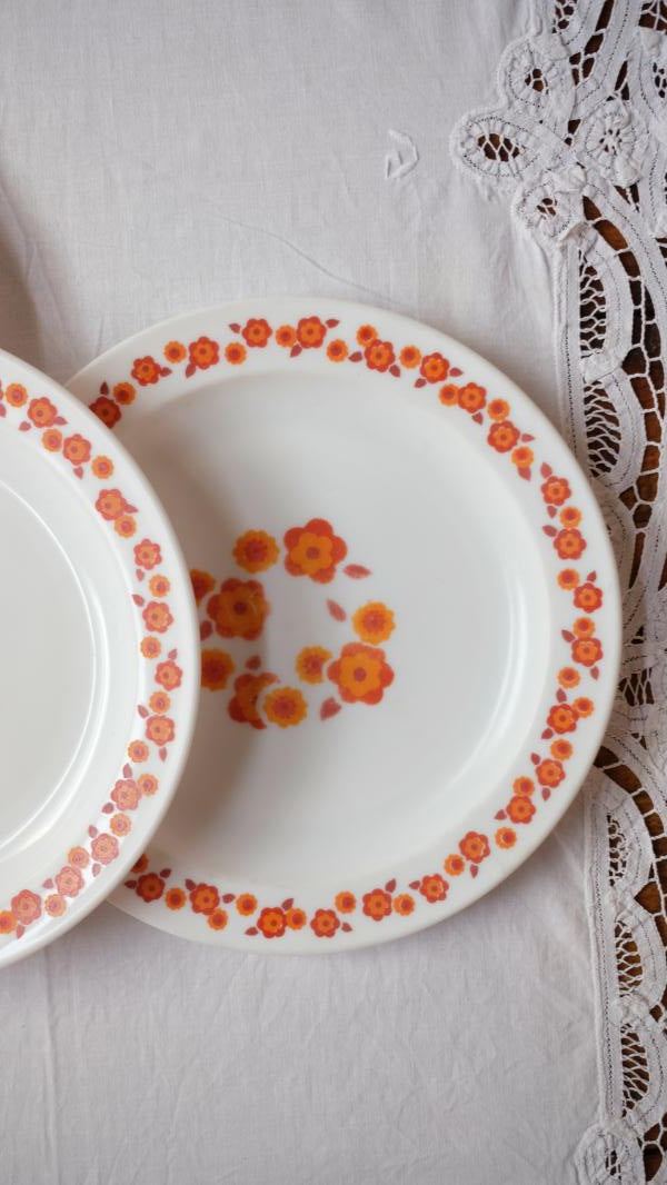 Assiettes en arcopal motif lotus