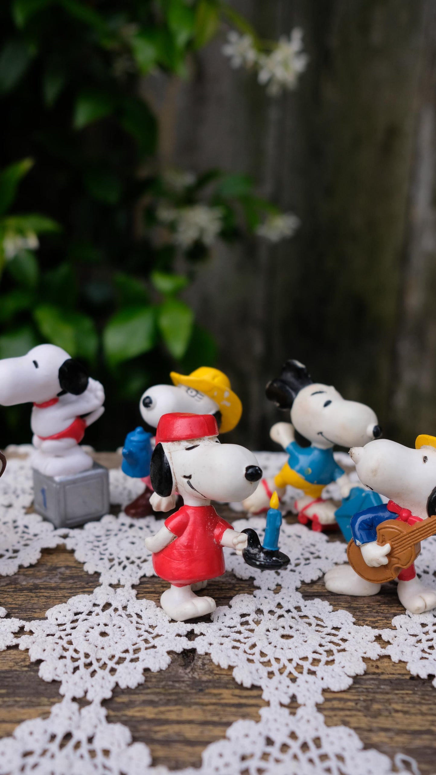 Lot de cinq figurines snoopy vintage