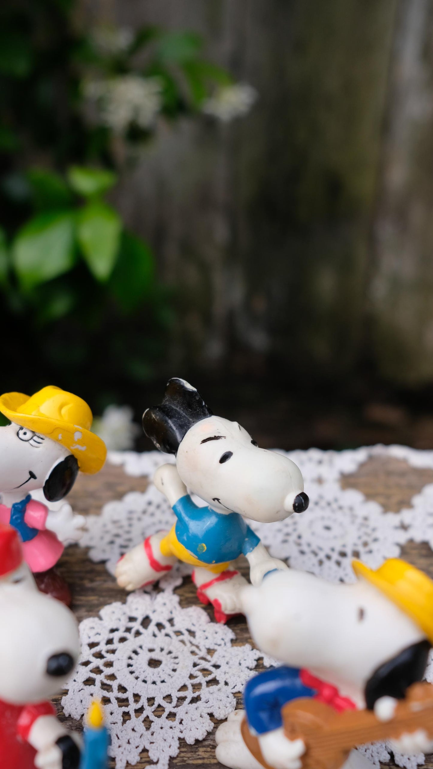 Lot de cinq figurines snoopy vintage