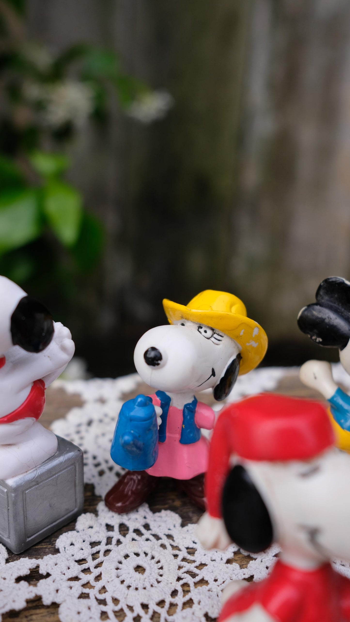 Lot de cinq figurines snoopy vintage