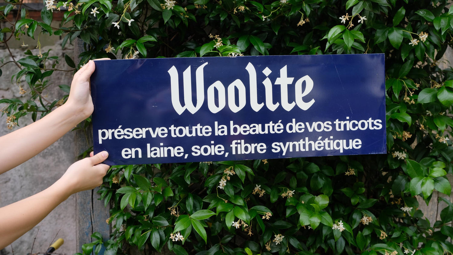 Tôle publicitaire vintage Woolite