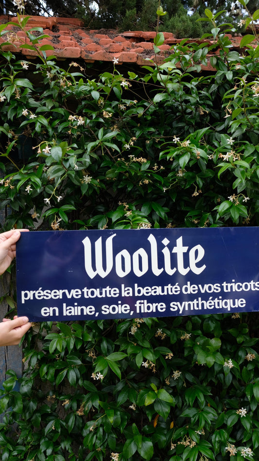Tôle publicitaire vintage Woolite