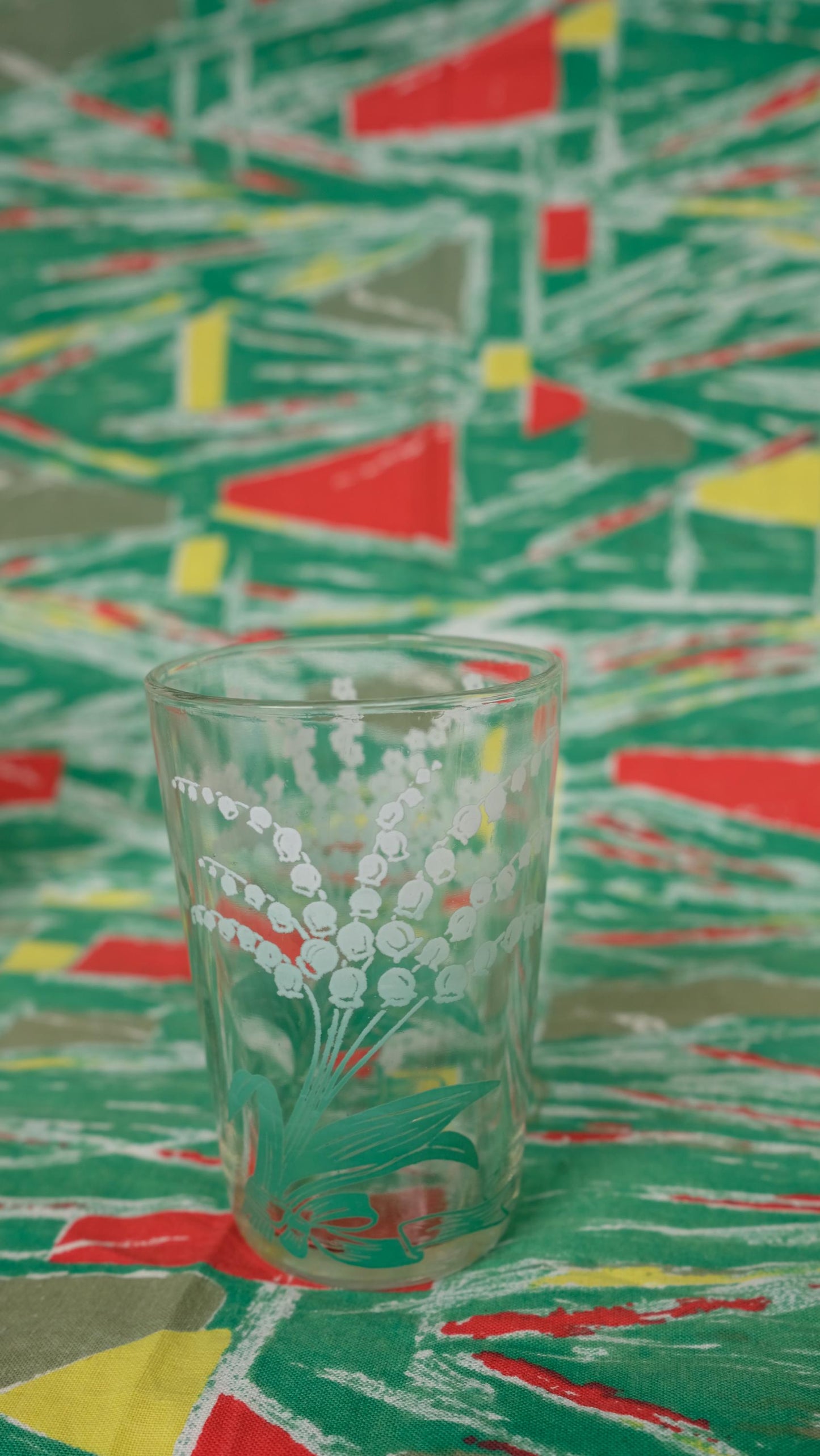 Verres à eau motif muguet