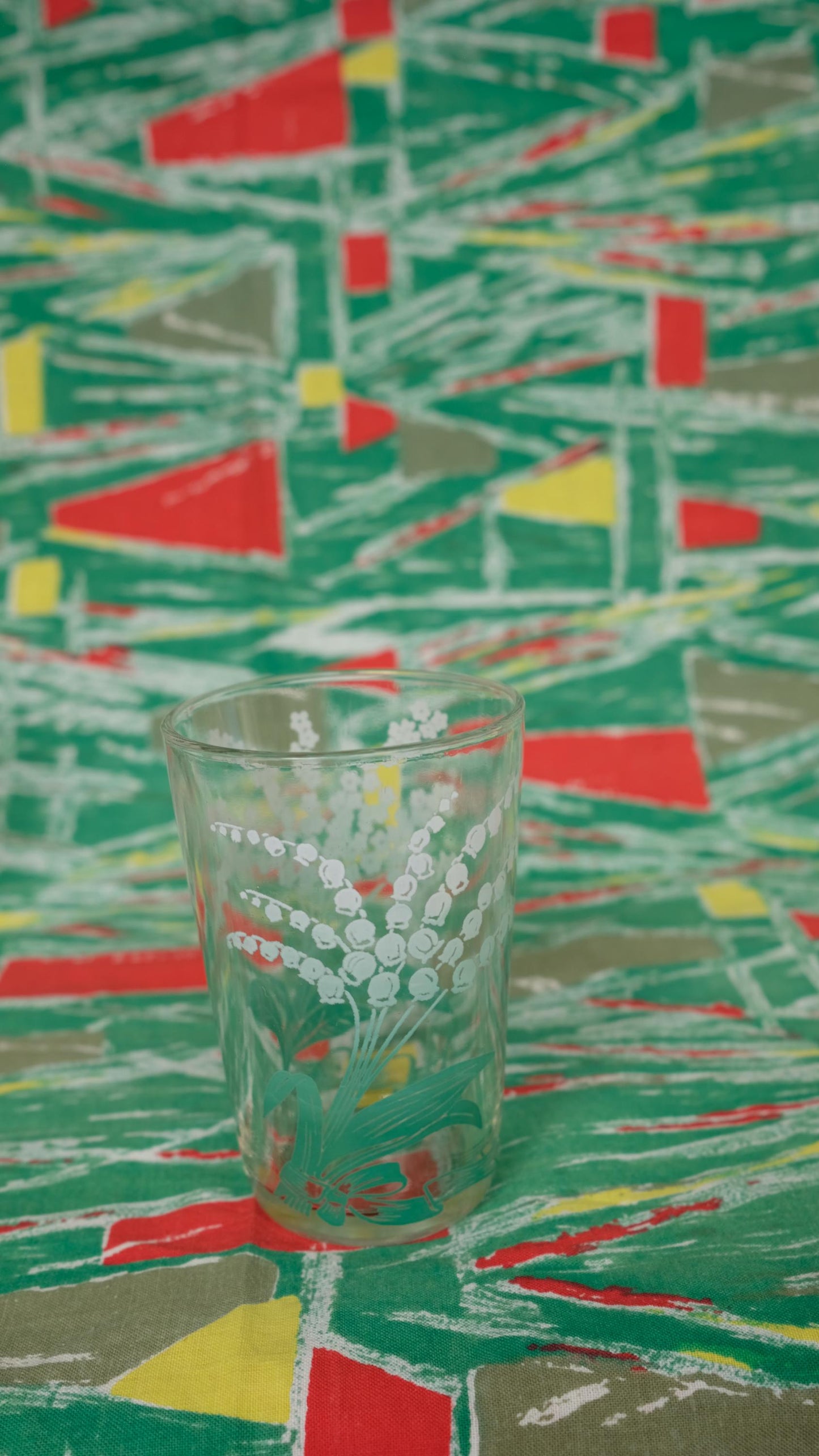 Verres à eau motif muguet