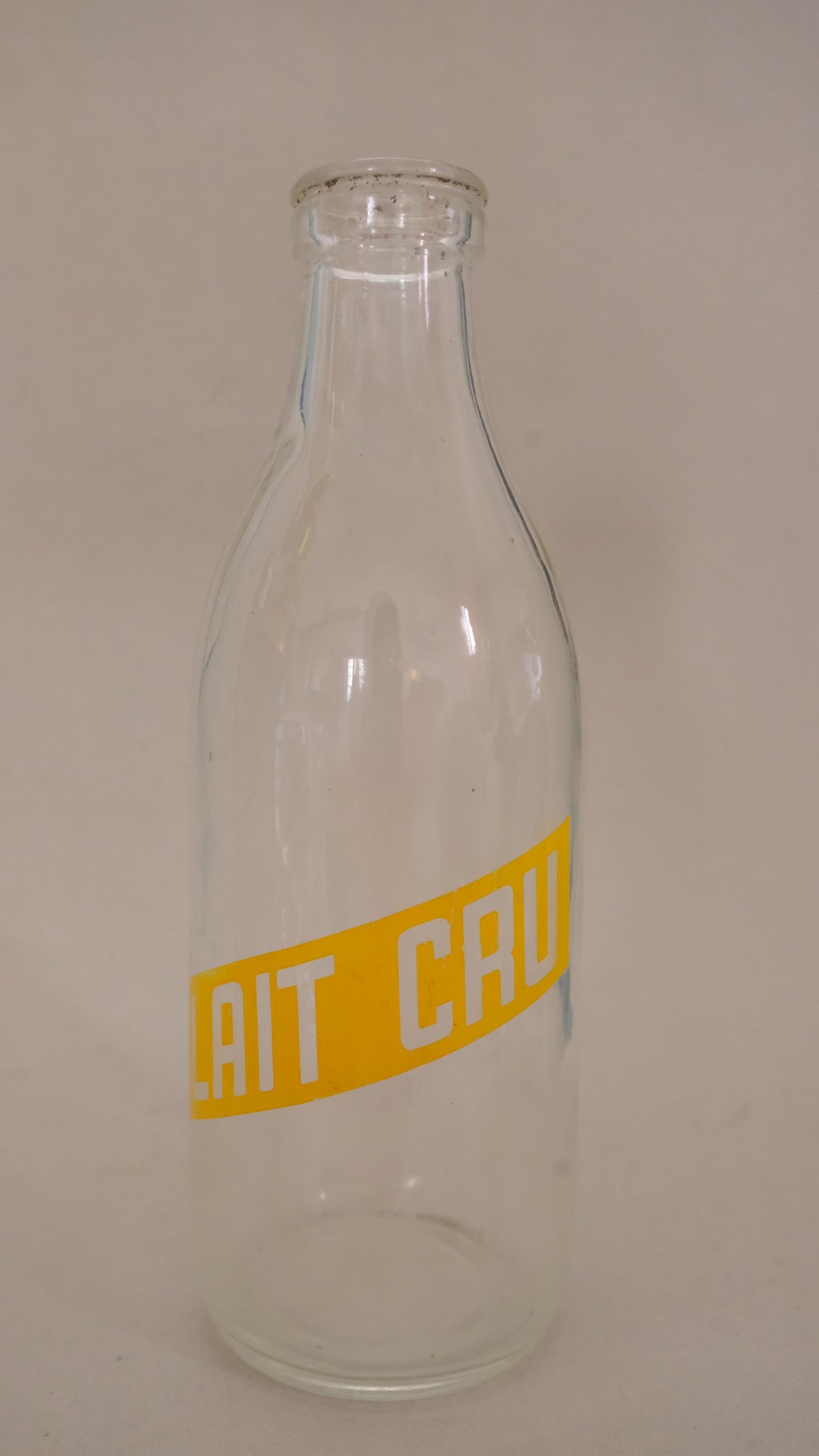 Bouteille de lait cru vintage sérigraphiée