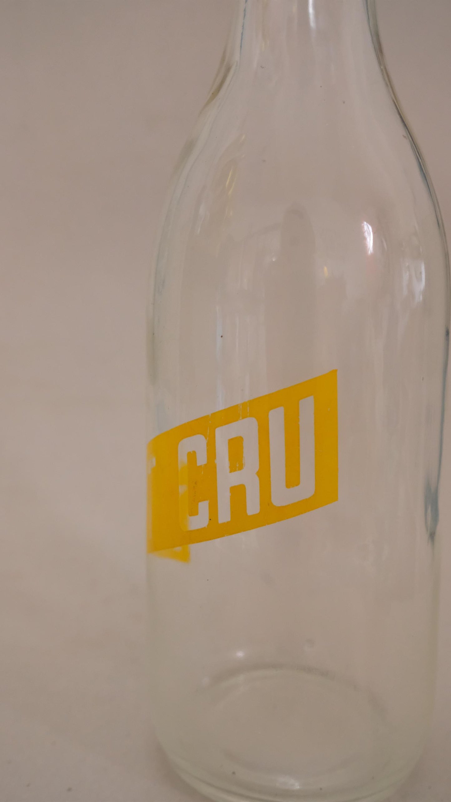 Bouteille de lait cru vintage sérigraphiée