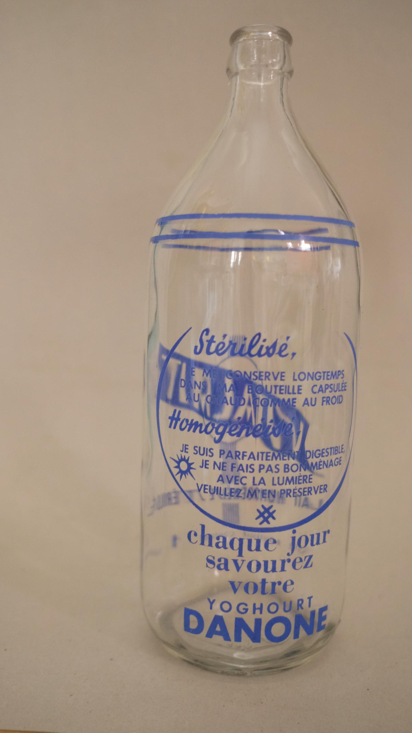 Bouteille de lait vitalait vintage sérigraphiée