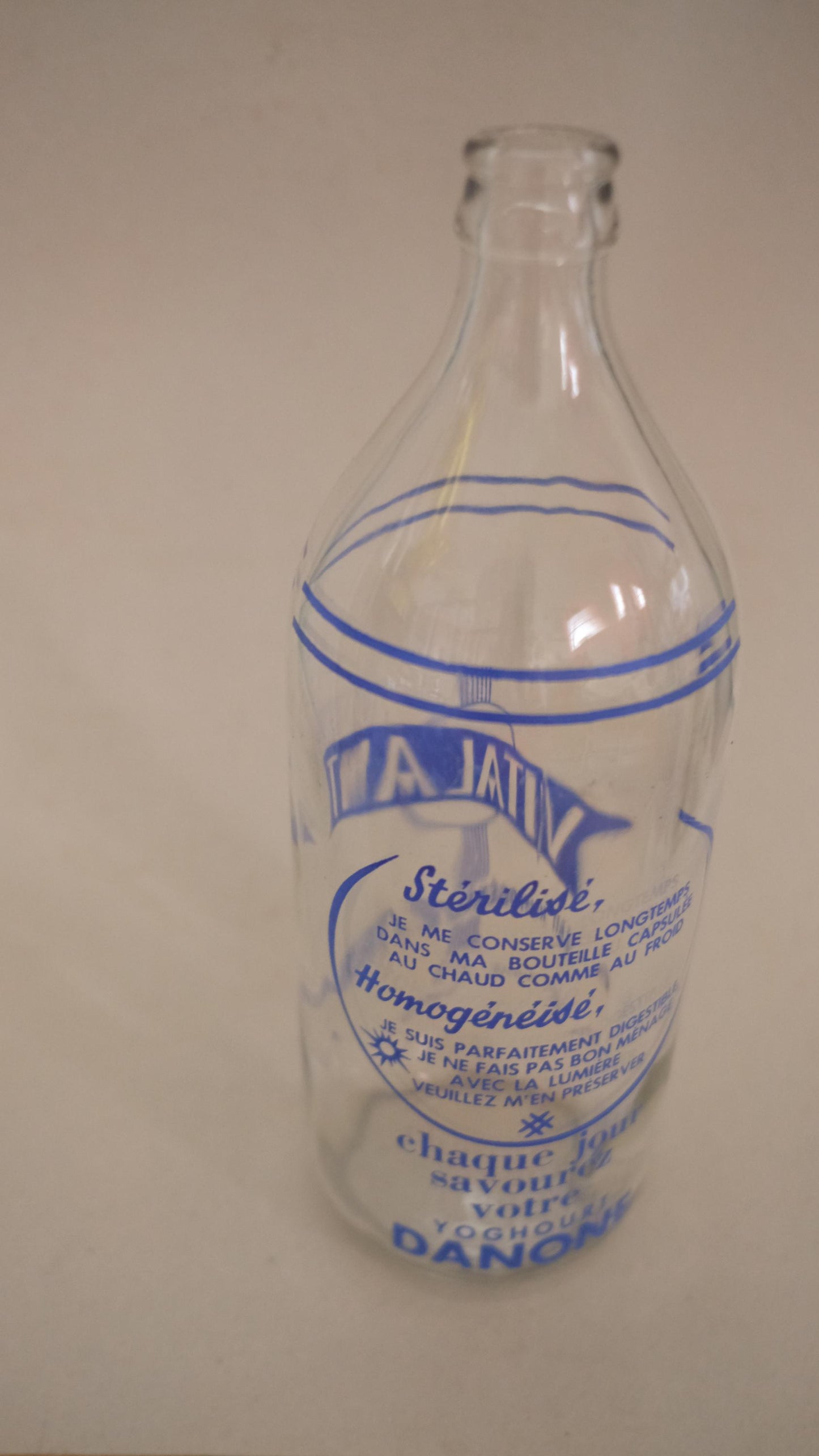 Bouteille de lait vitalait vintage sérigraphiée