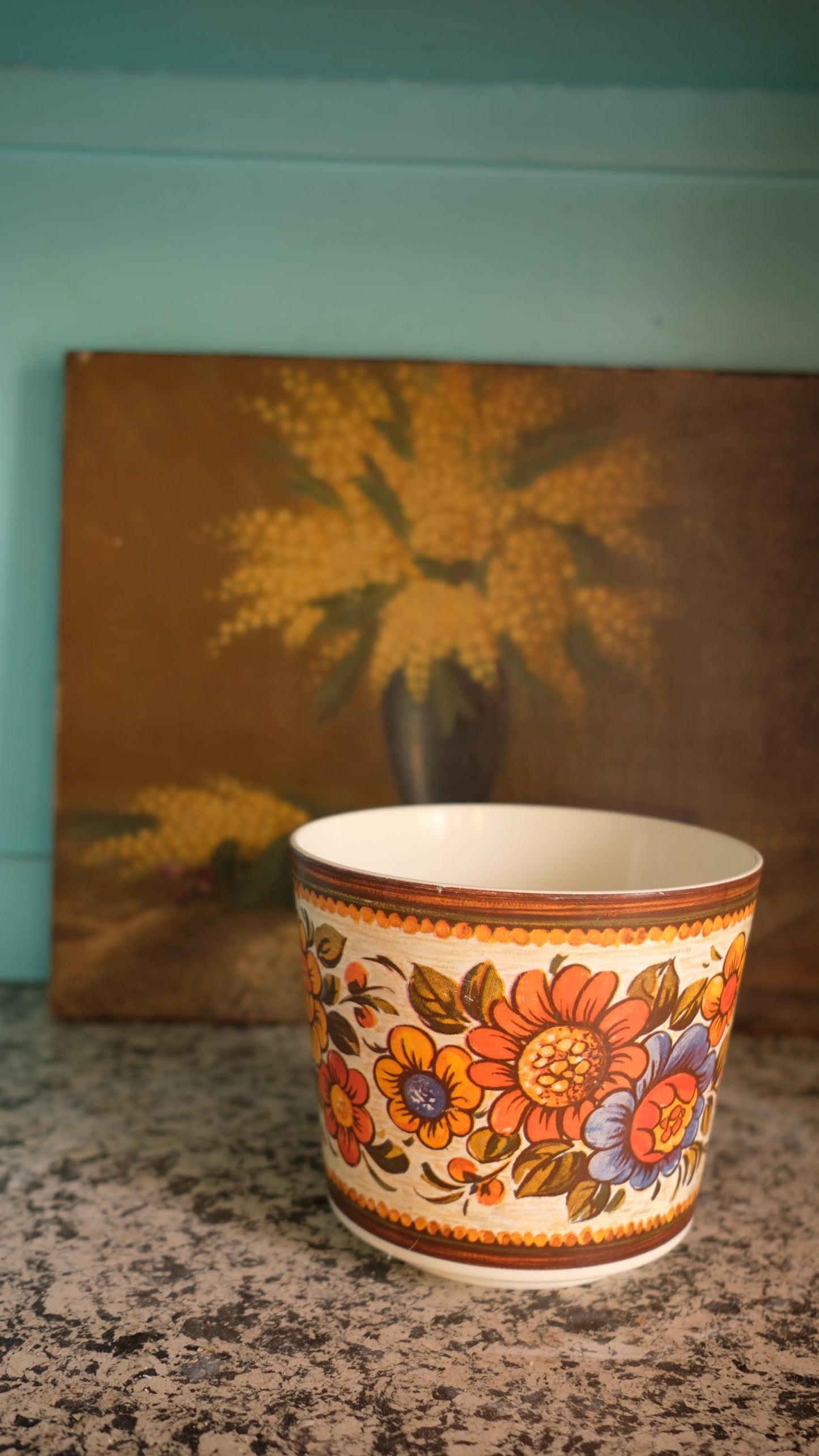 Cache pot emsa vintage en plastique