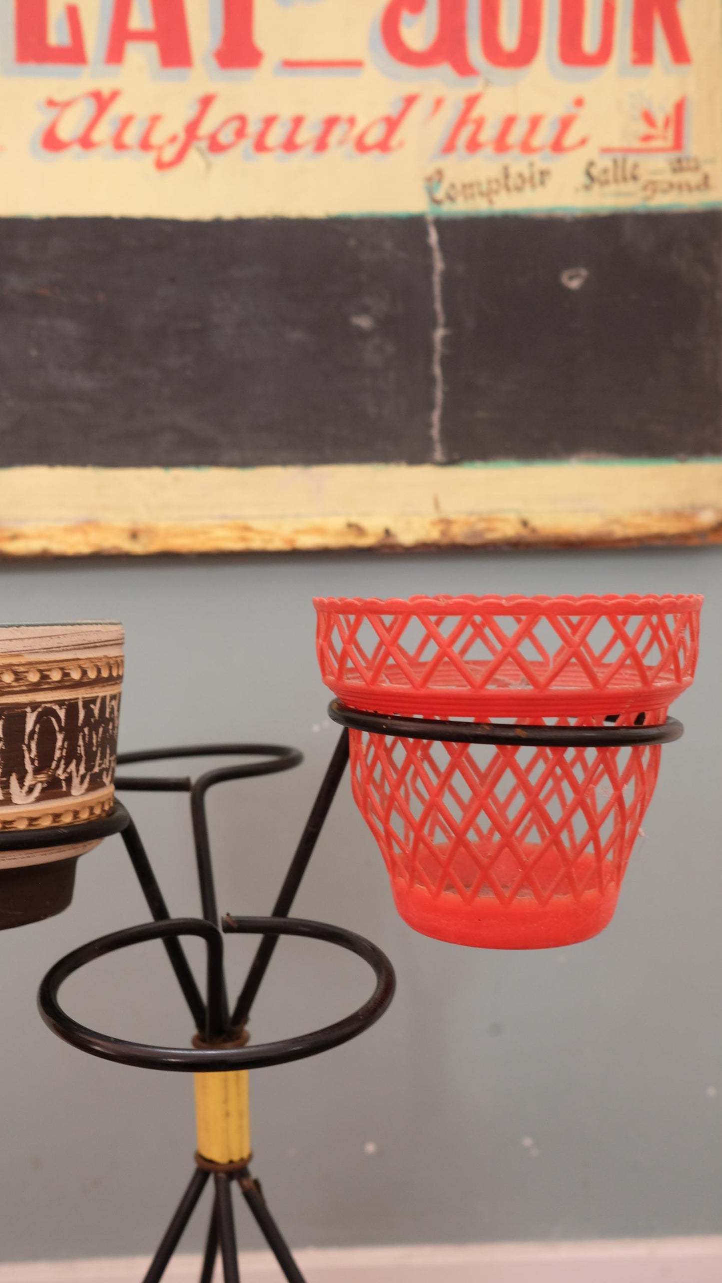 Porte plante vintage style mid-century