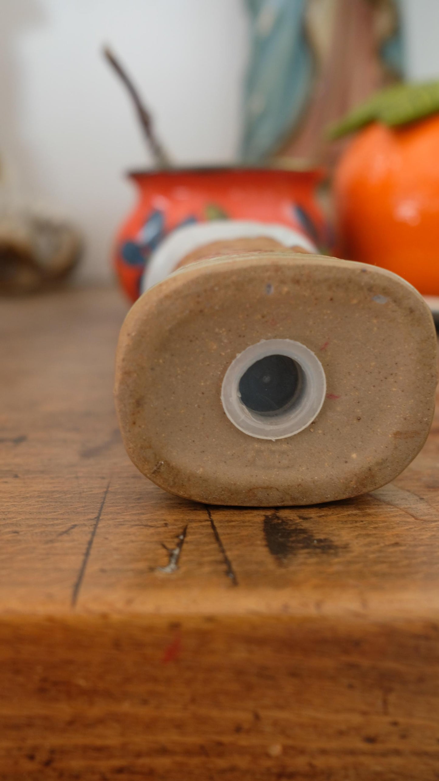 Salière vintage mid century en grès probablement fabriquée au Danemark