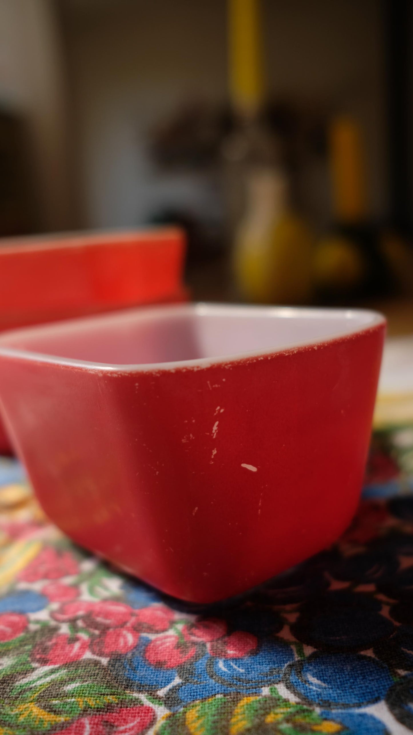 Lot de trois contenants à frigo vintage en pyrex made in USA
