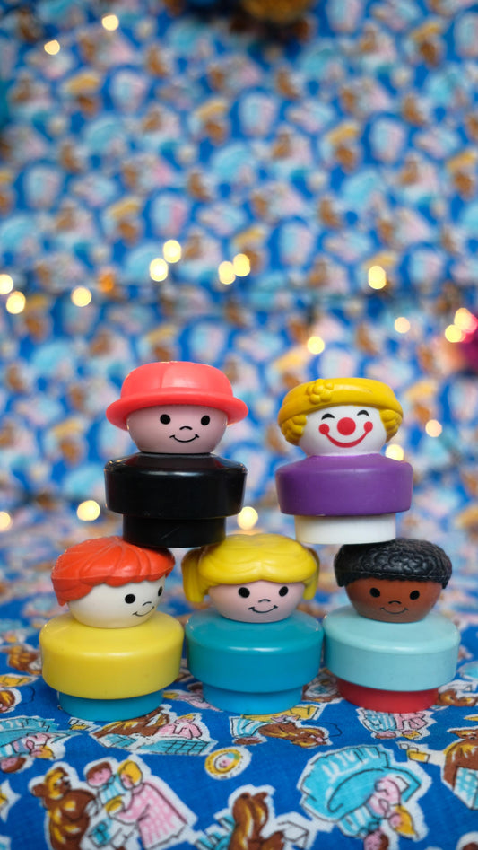 Lot de cinq chunky little people vintage