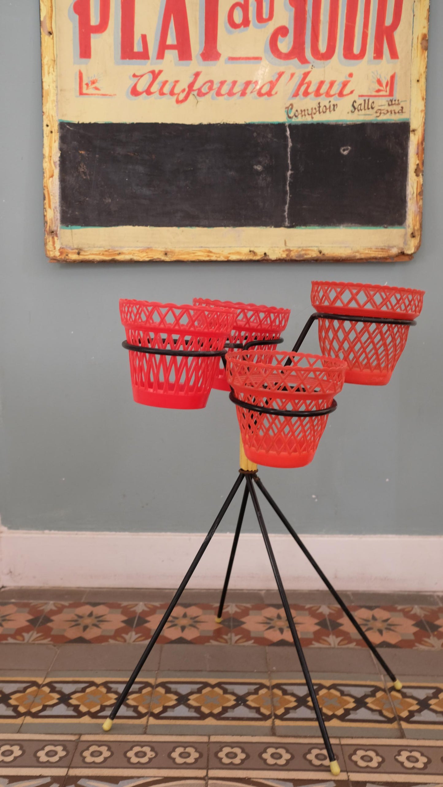 Porte plante vintage style mid-century