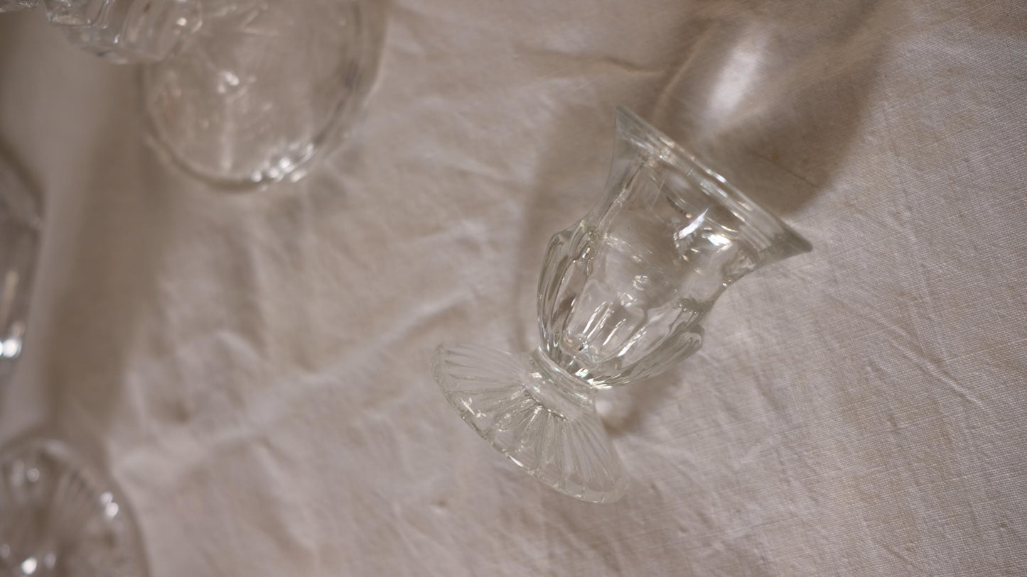 Bougeoir vintage en verre