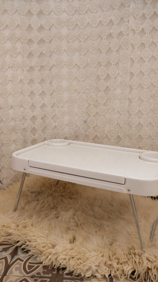 Plateau pliant vintage en plastique moulé style space age
