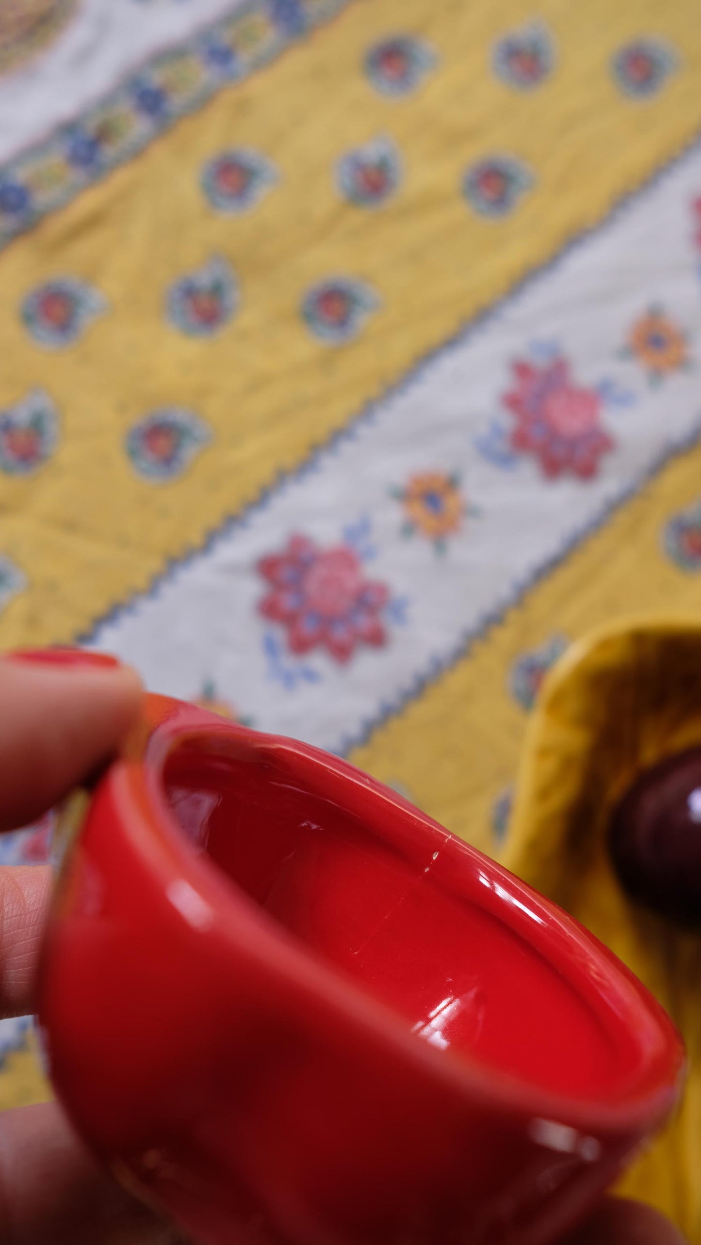 Ensemble à condiments vintage en barbotine de Vallauris