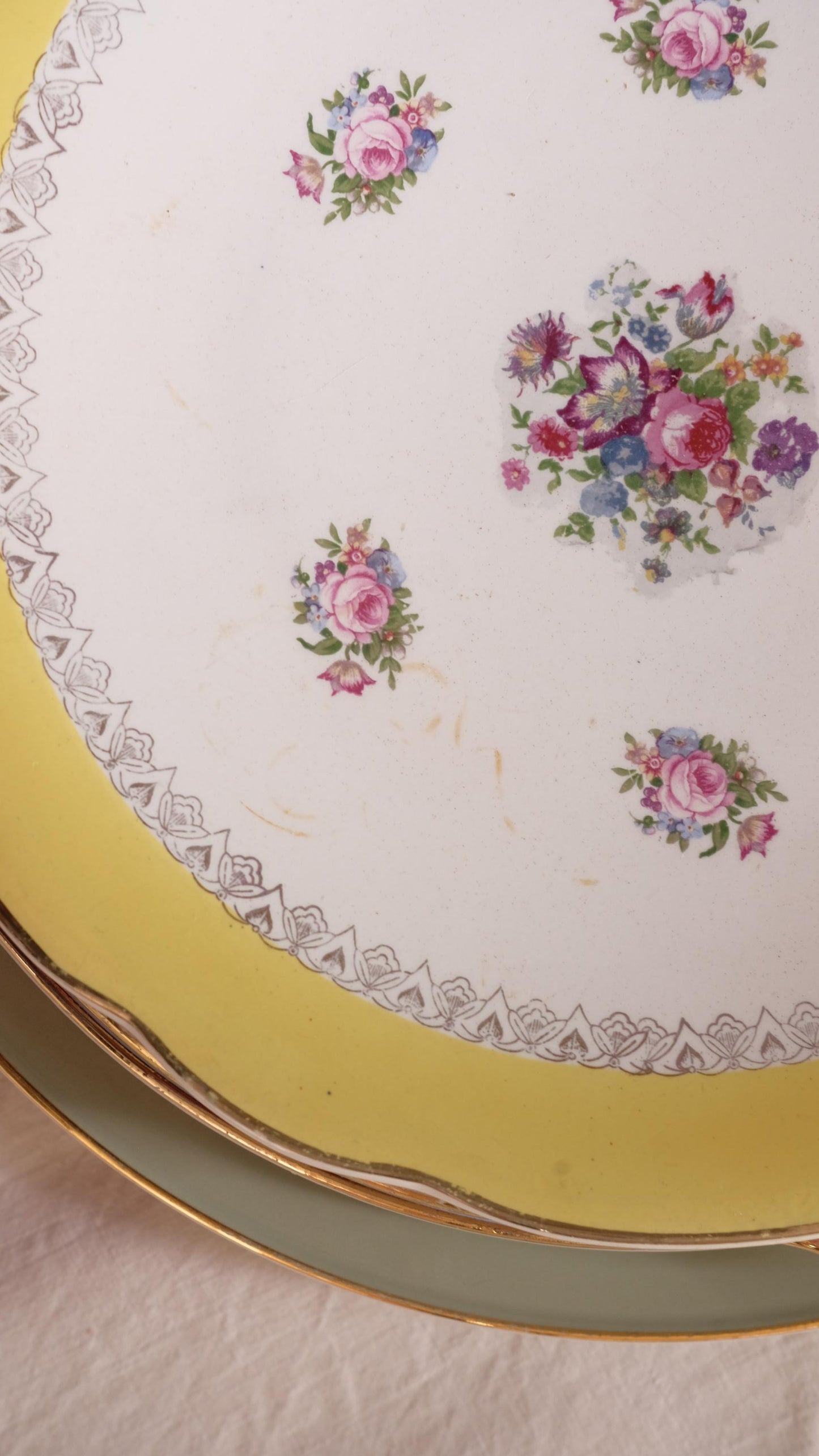 Plat de service Digoin Sarreguemines vintage modèle Graziella