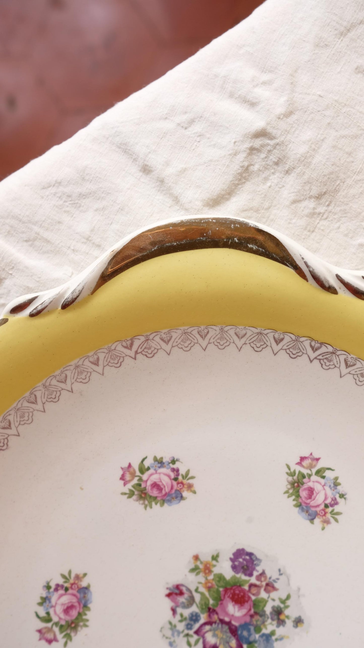 Plat de service Digoin Sarreguemines vintage modèle Graziella