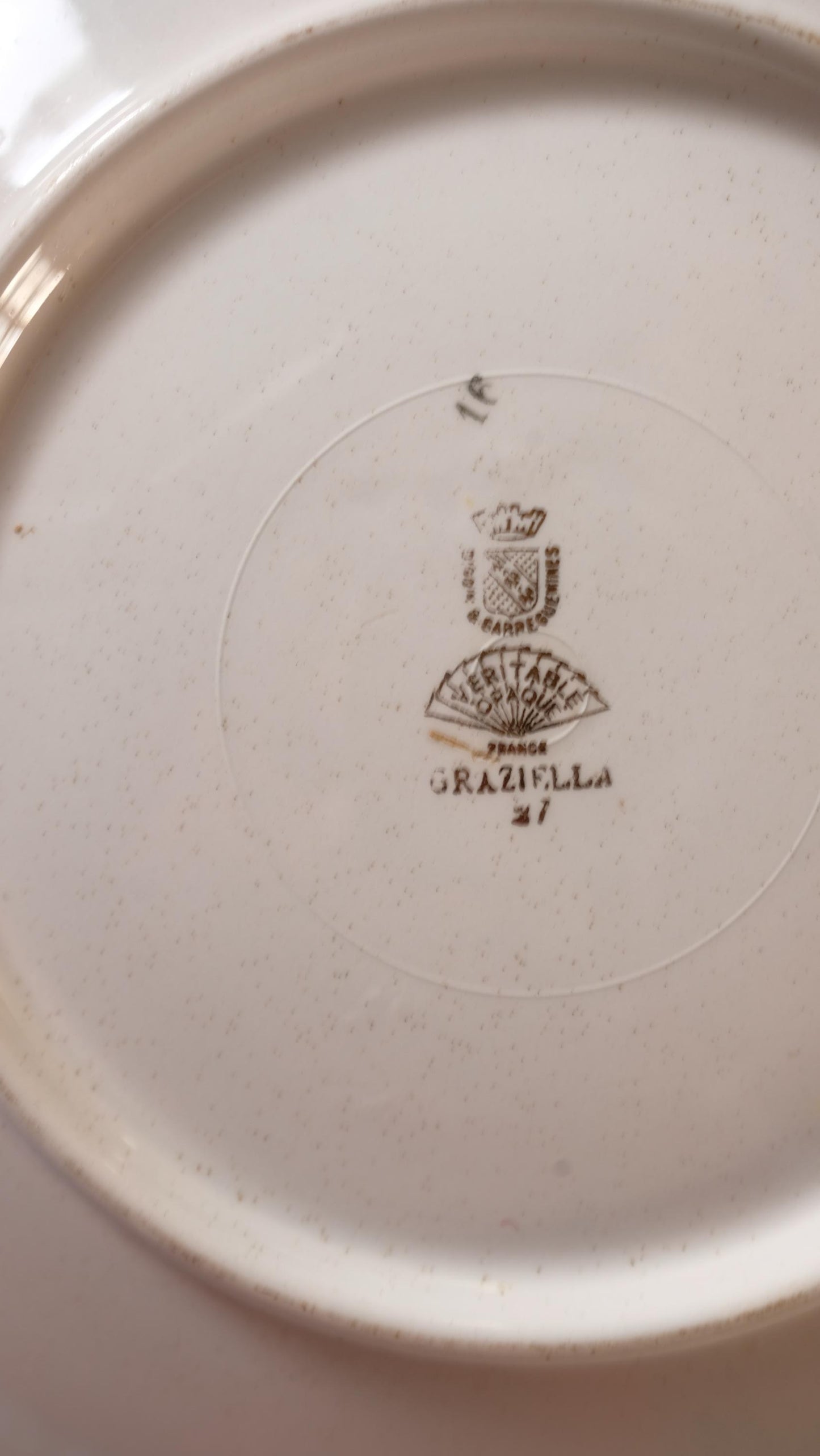 Plat de service Digoin Sarreguemines vintage modèle Graziella