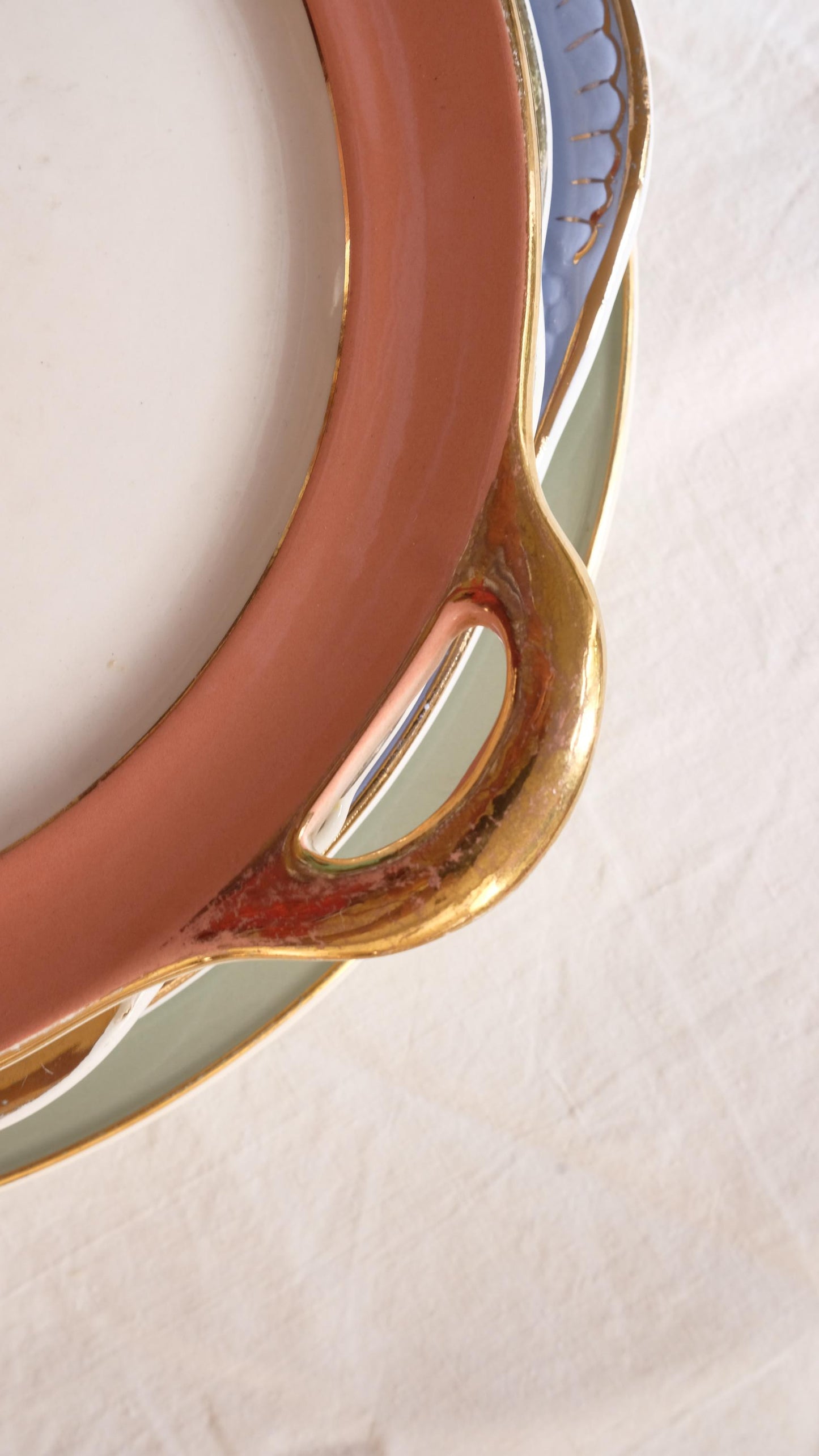 Grand plat de service vintage Boch louvières seralux