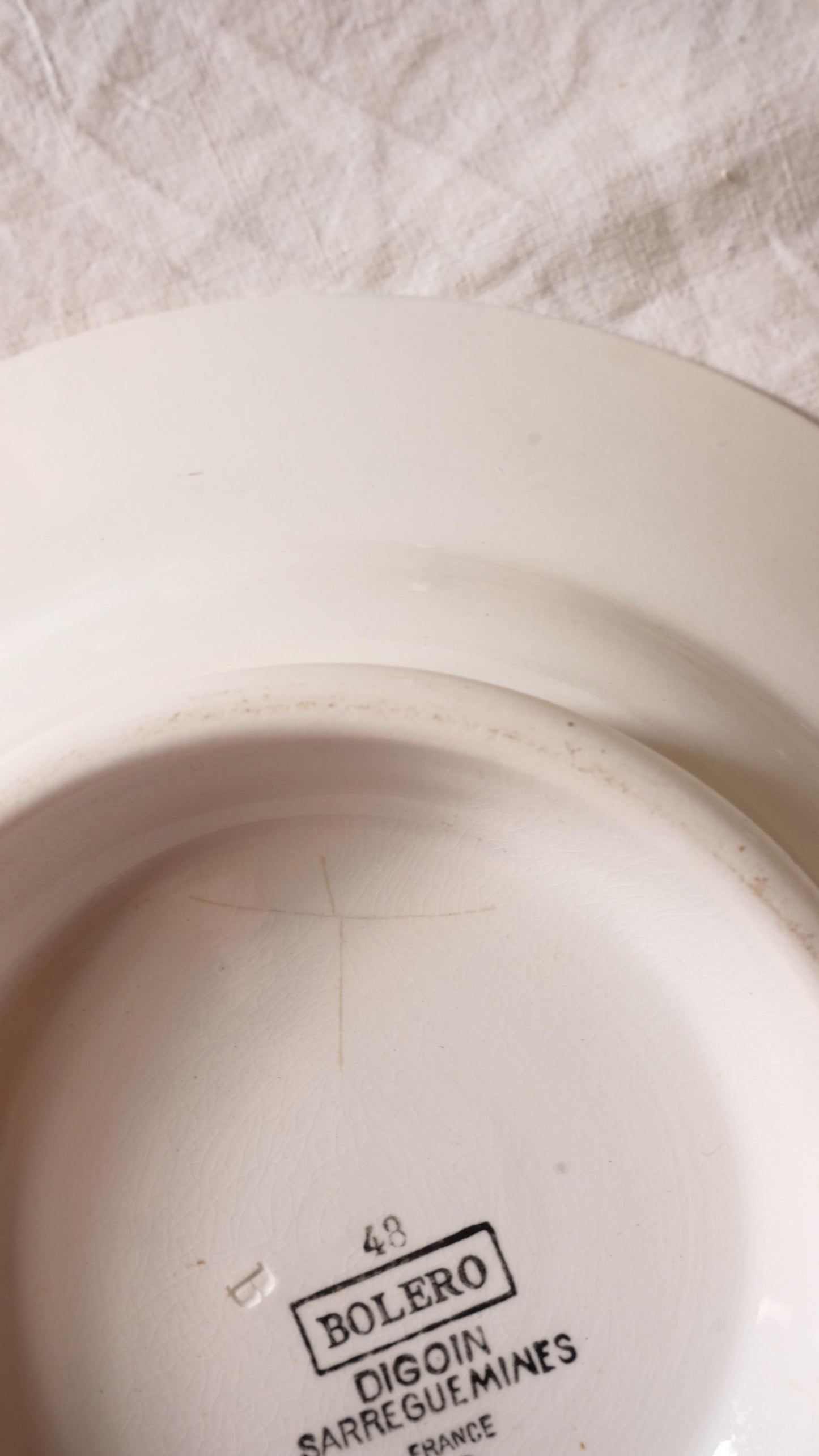 Plat de service Digoin Sarreguemines vintage modèle Boléro
