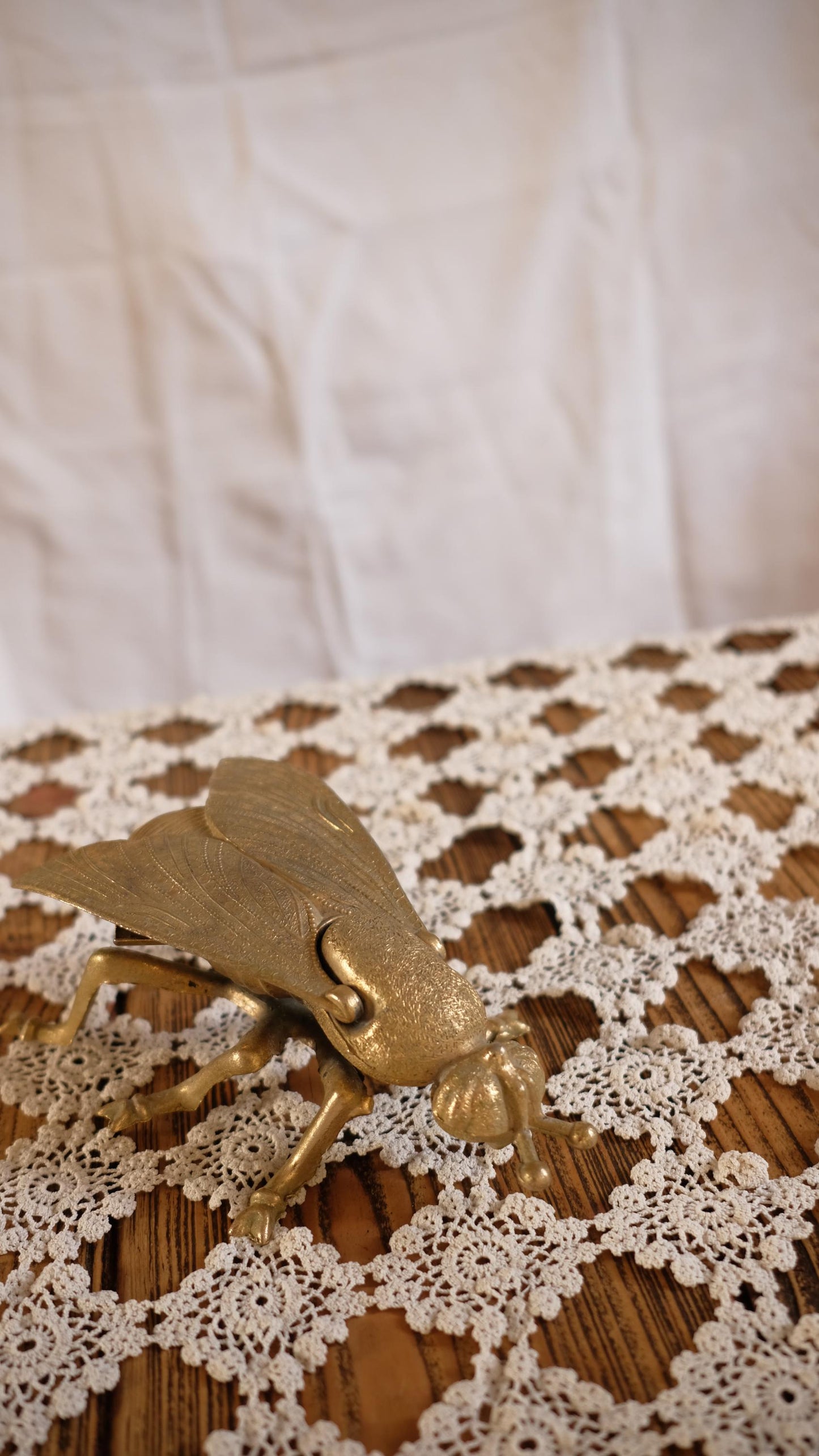 Vide-poche/Cendrier en laiton vintage en forme de mouche