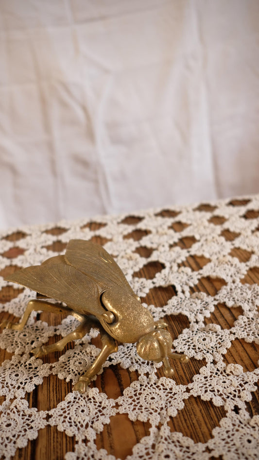 Vide-poche/Cendrier en laiton vintage en forme de mouche