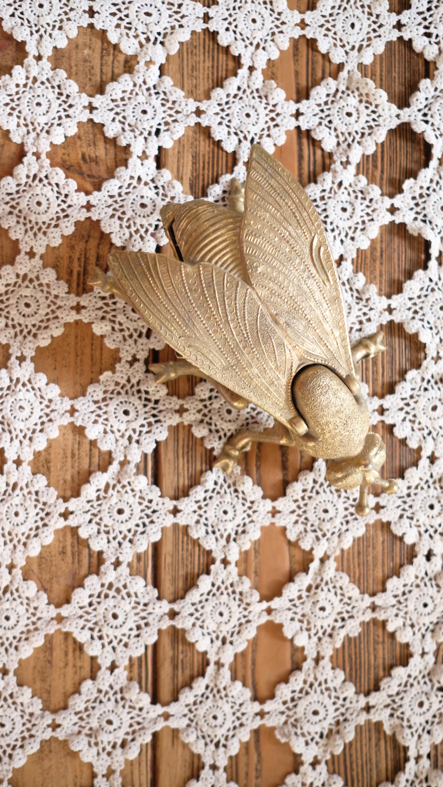 Vide-poche/Cendrier en laiton vintage en forme de mouche