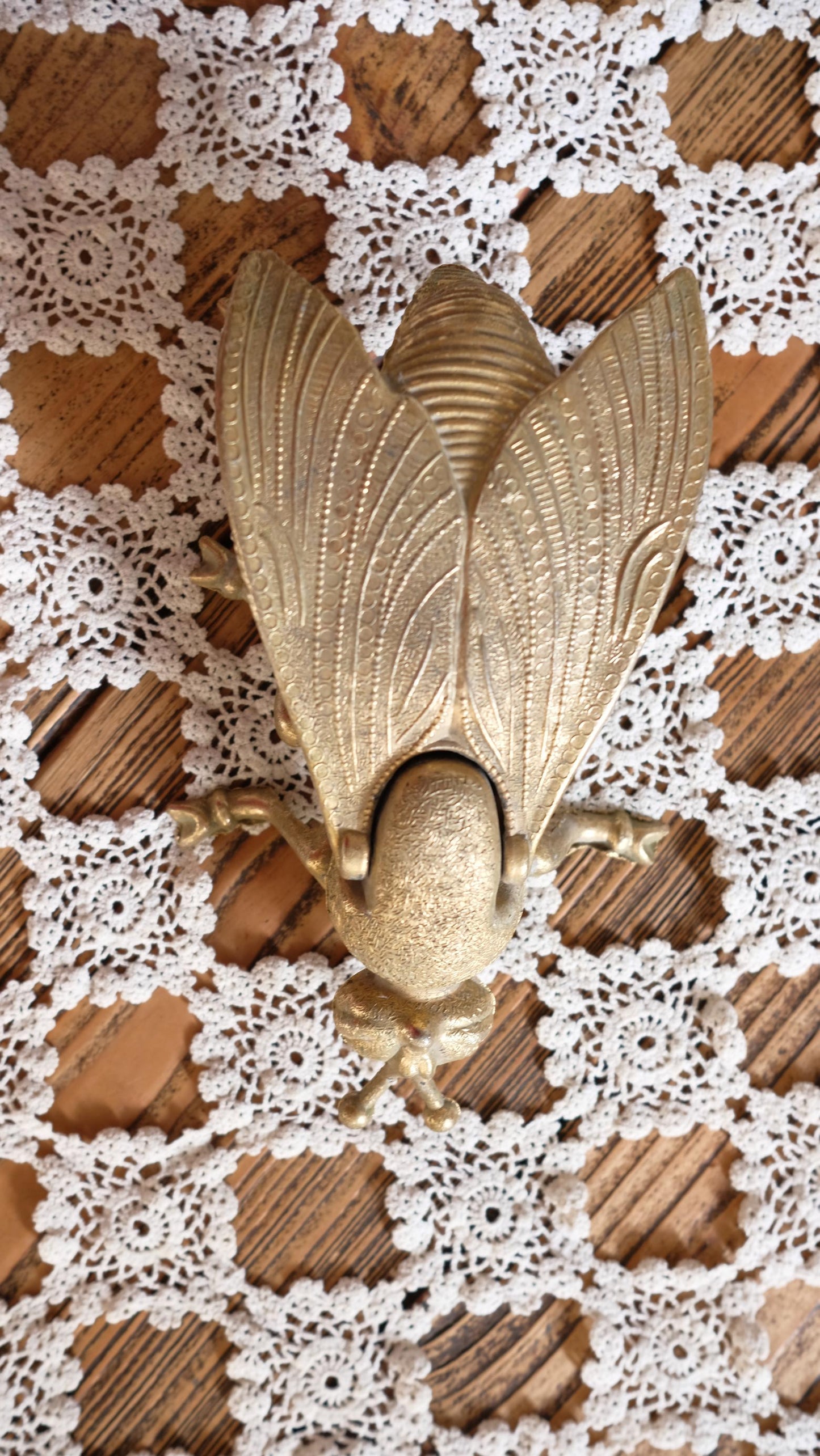 Vide-poche/Cendrier en laiton vintage en forme de mouche