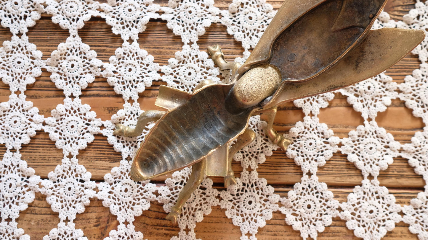Vide-poche/Cendrier en laiton vintage en forme de mouche