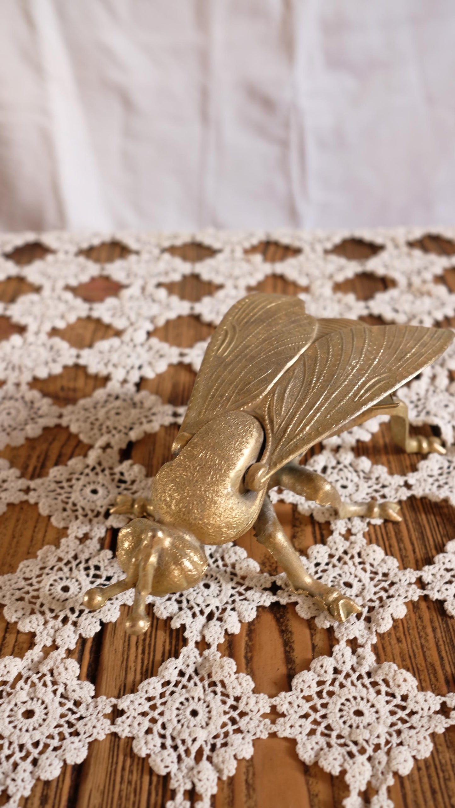 Vide-poche/Cendrier en laiton vintage en forme de mouche