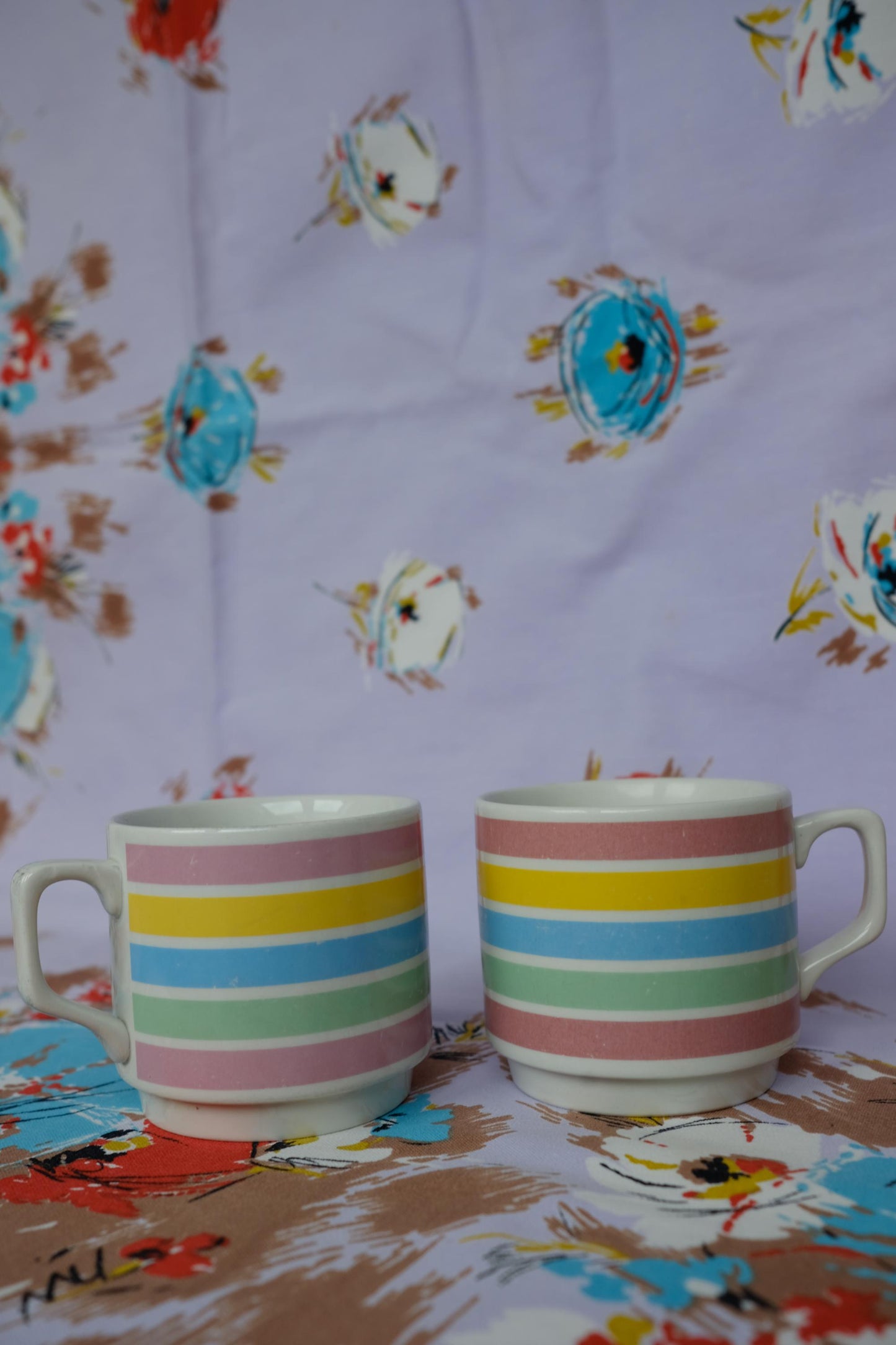 Set de tasses pastels