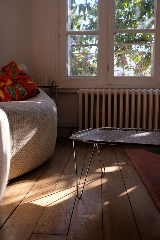 Plateau en mélaminé avec pieds amovibles