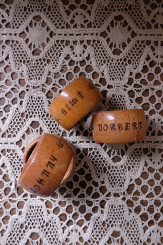 Rond de serviette à prénoms