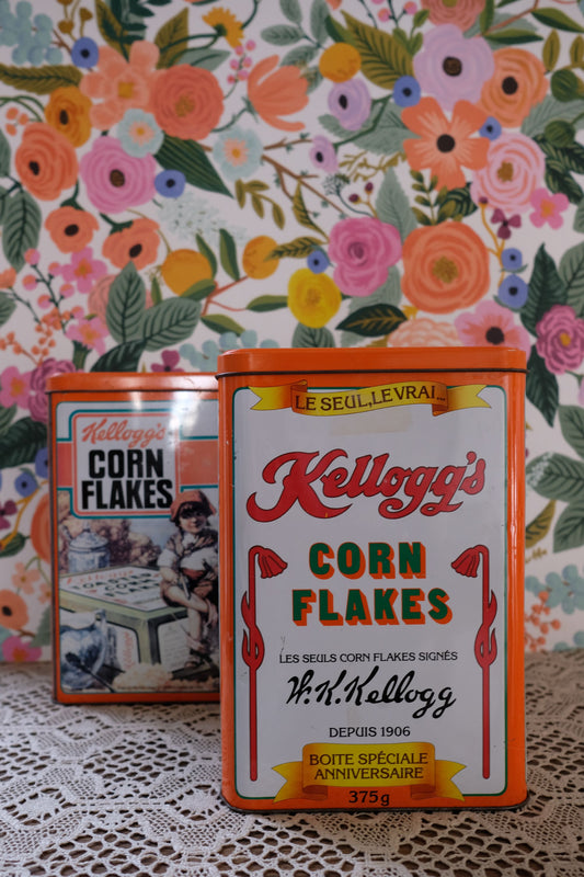 Boite de corn flakes en métal