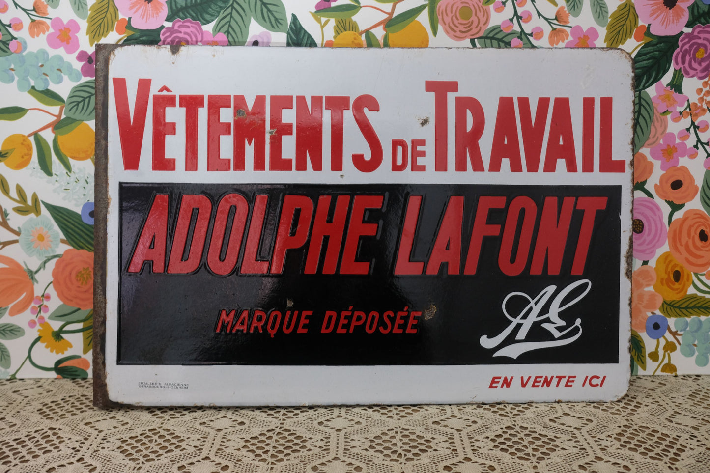 Plaque émaillée Adolphe Lafont