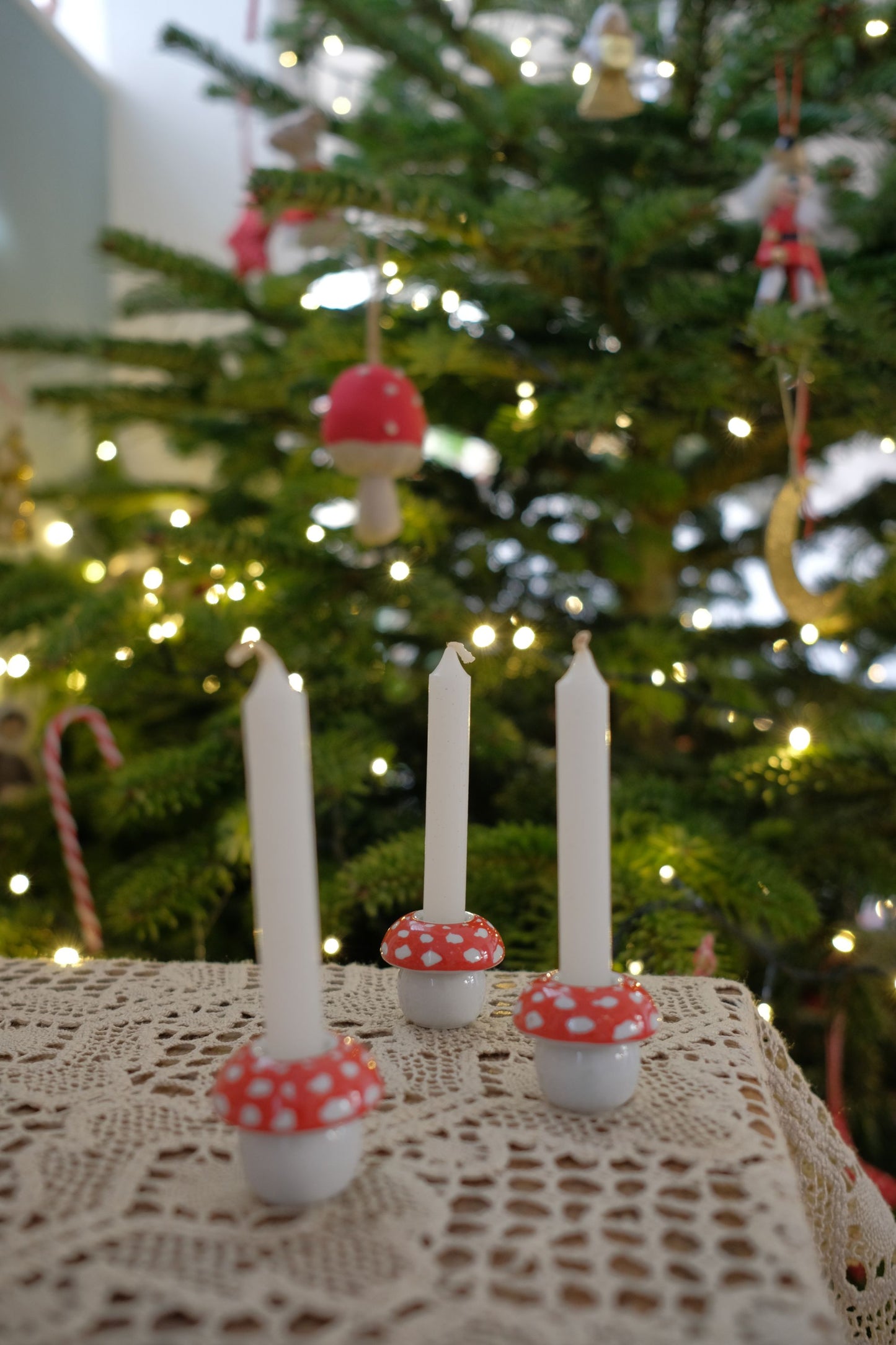 Mini bougeoirs Champignons