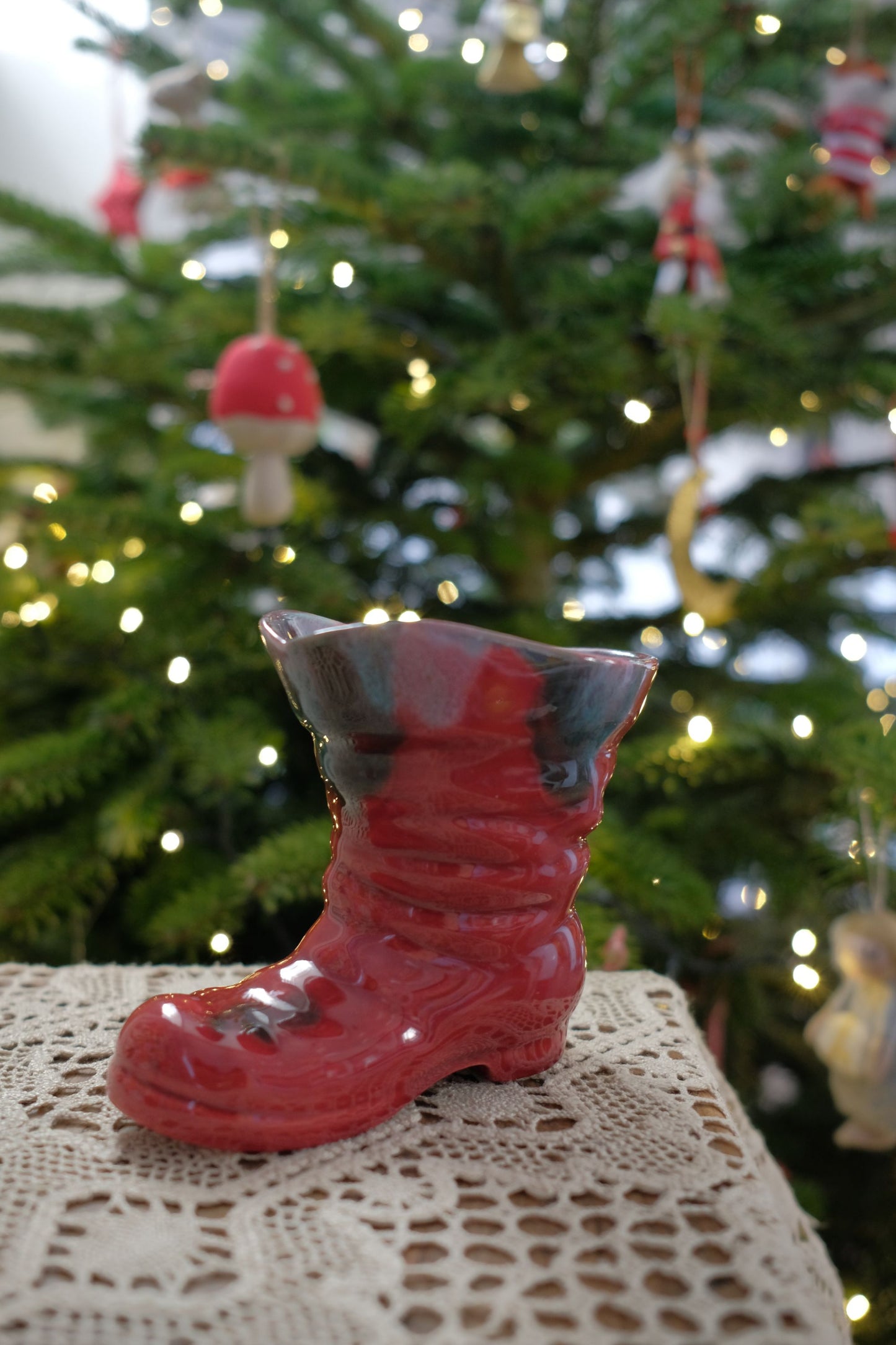 Botte de père noel en céramique